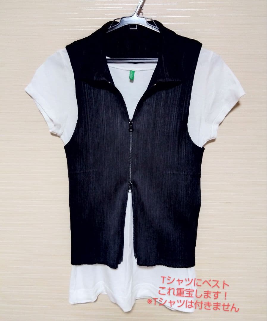 ★PLEATS PLEASE★プリーツプリーズ 黒 Wジッパー ポケット2つ