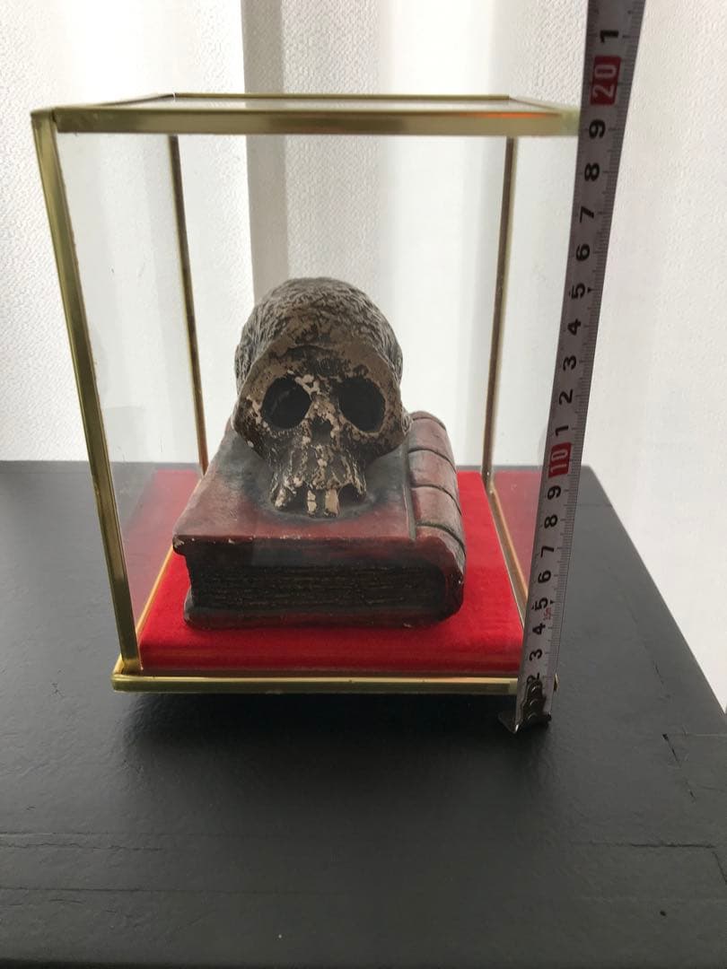 希少 京焼 野晒し髑髏 ドクロ 在銘 置物 陶器 昭和 骨董 珍品 レア