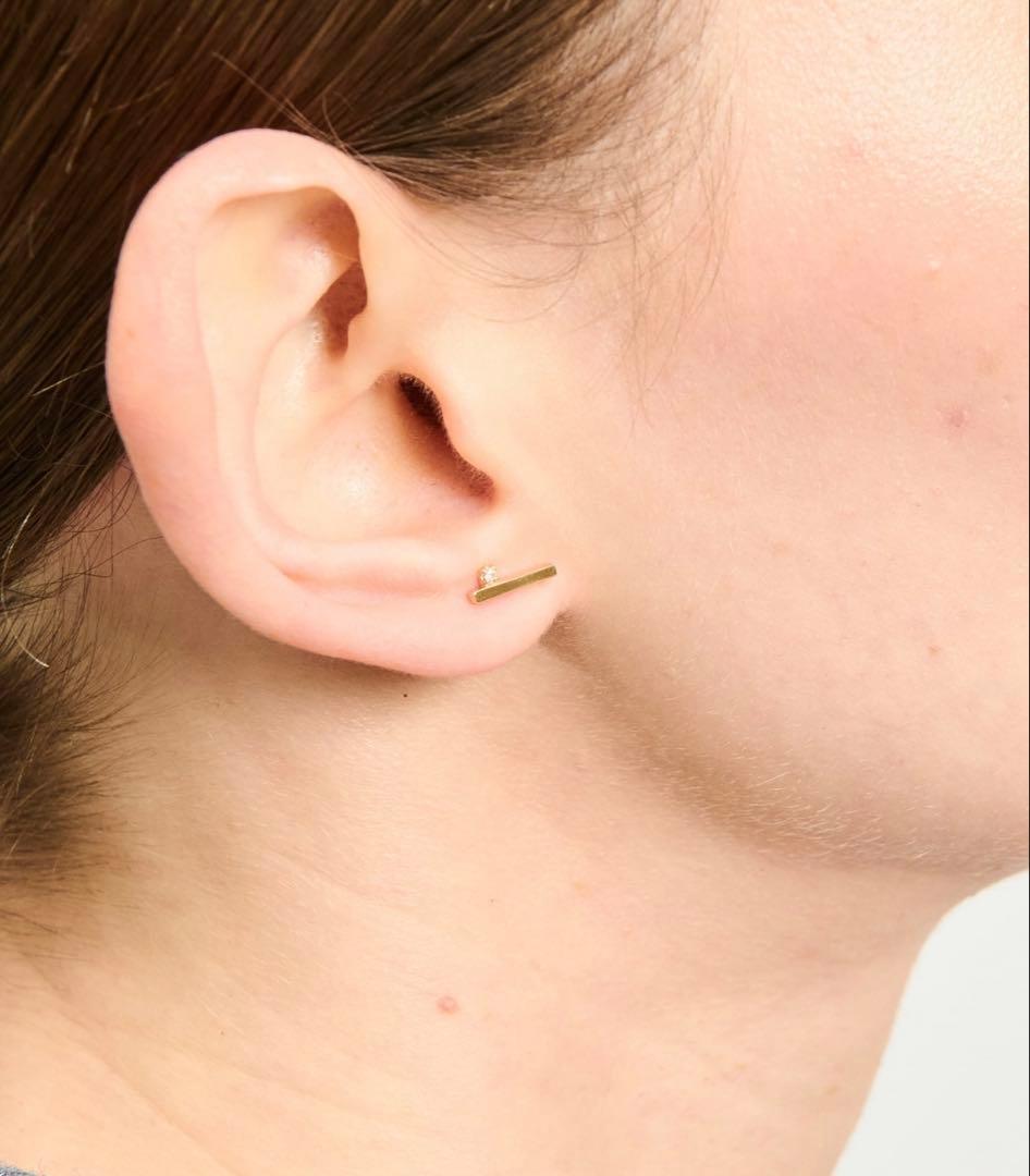 Hirotaka モスキート ダイヤモンドバーピアス <エストネーション別注>