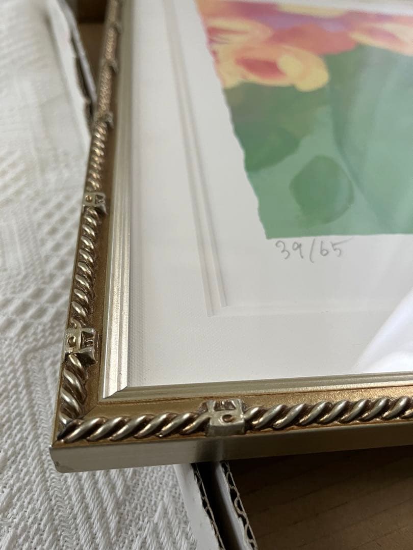 額装版画　55×44 65限定ジクレー　ジニー・キム　直筆サイン　証明書　大きめ