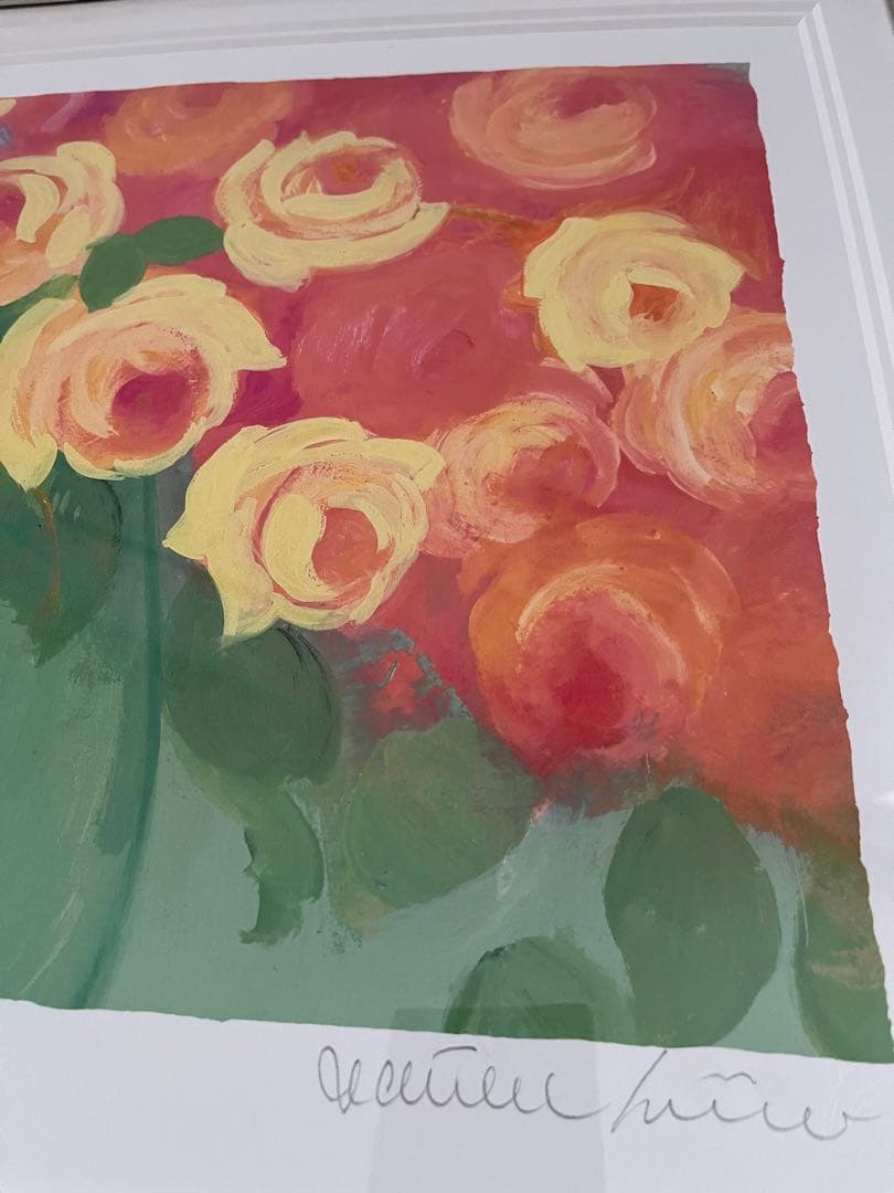 額装版画　55×44 65限定ジクレー　ジニー・キム　直筆サイン　証明書　大きめ