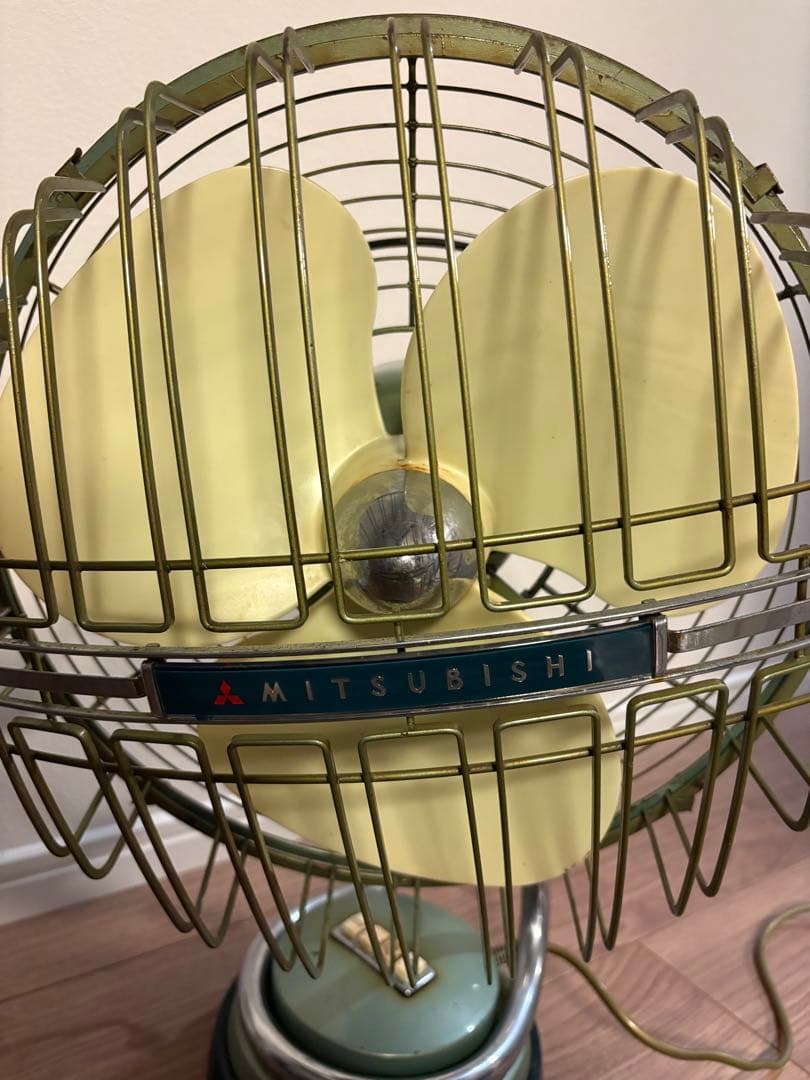 三菱扇風機 DM-12L 高級扇 シルバーグリン 30cm 昭和レトロ