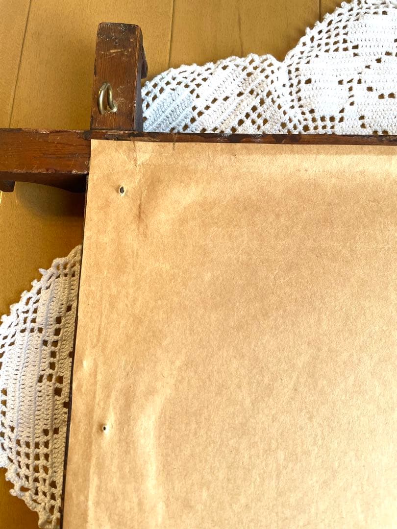 ♡アンティーク　ピクチャーフレーム　ローズ　キリスト　マリア　ミセル　ガラス入り