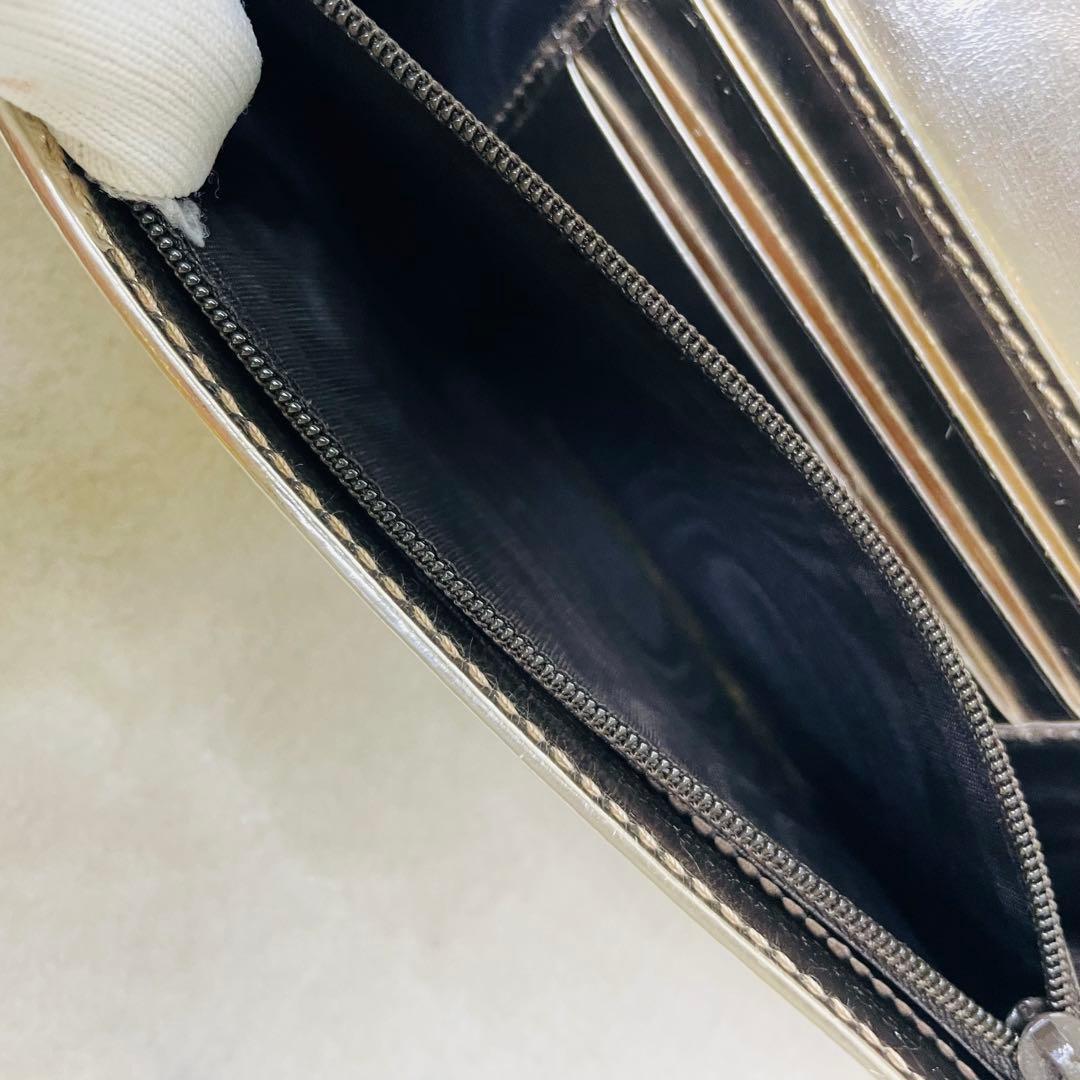 GUCCI グッチ 長財布 GGシマ PVCレザー 白 シルバー ウォレット