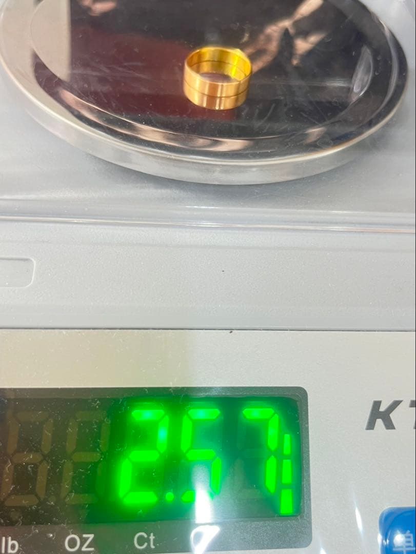 K18 平打ちリング 2.57g指輪 リング 刻印あり K18刻印