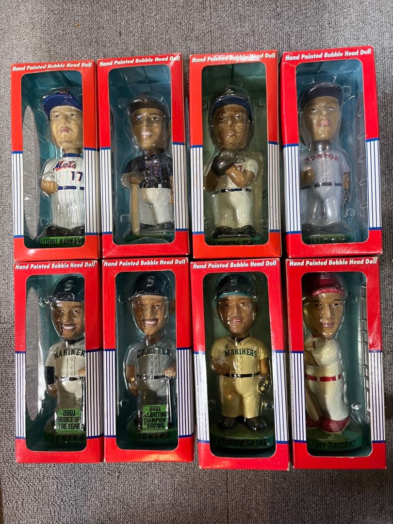イチロー、野茂、石井、田口、新庄、小宮山、佐々木、日本人大リーガーボブルヘッド