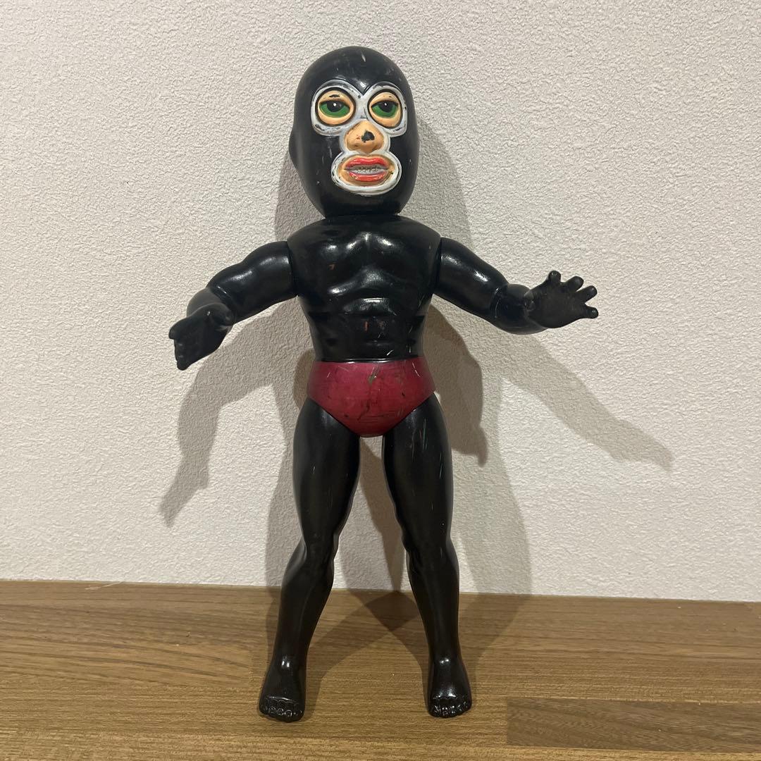 中嶋製作所 タイガーマスク 当時物 ソフビ ミスターシャドー　亀マークあり