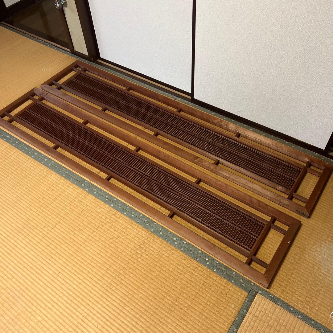 組子細工　木製欄間　建具 らんま 明り取り古民家 オブジェ レトロ　2枚　⑤