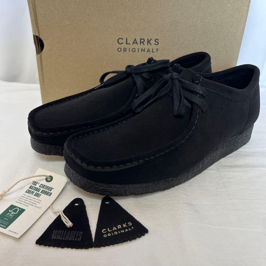 新品 CLARKS ワラビー ブラックスウェード 42