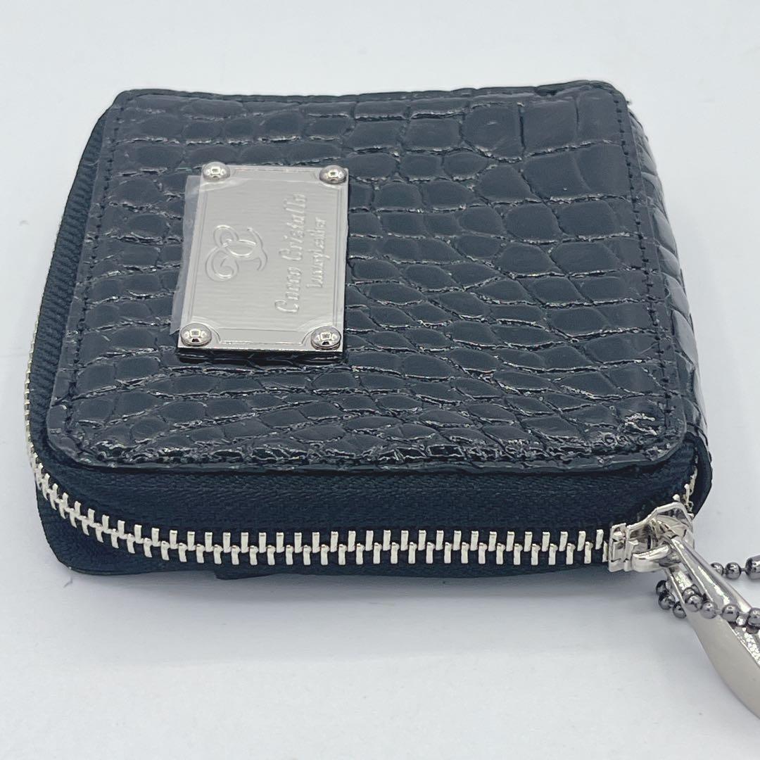 新品未使用　コッコクリスターロ 二つ折り財布 ラウンドファスナー クロコダイル