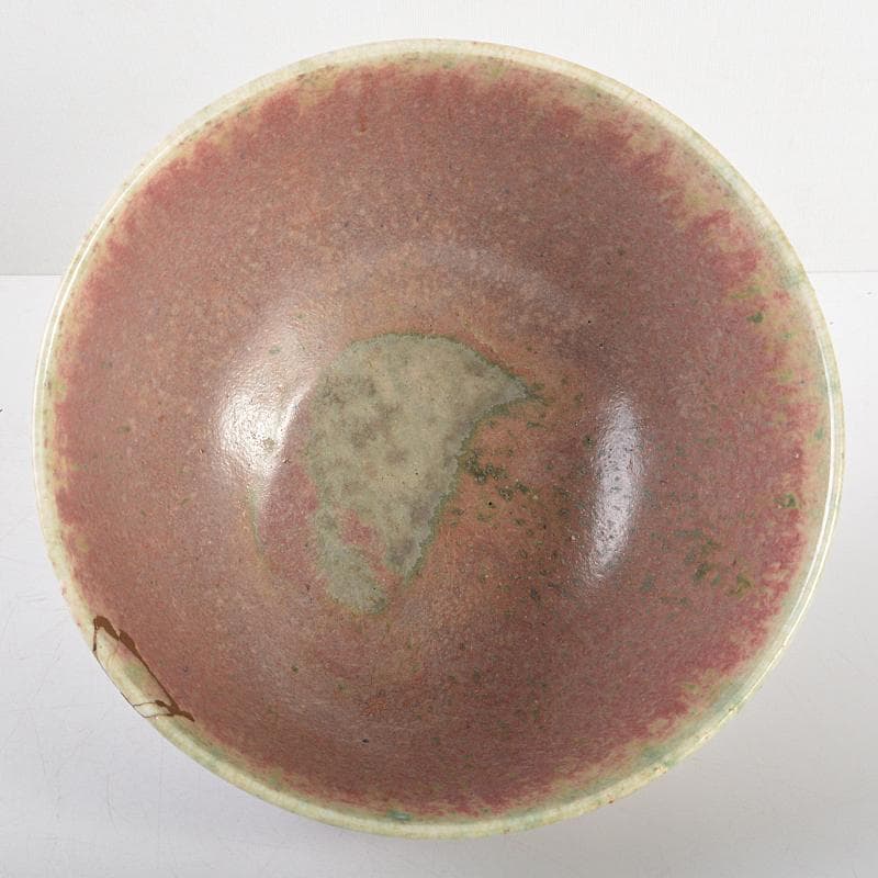 中国　辰砂　江豆紅釉　鉢　C　R5880