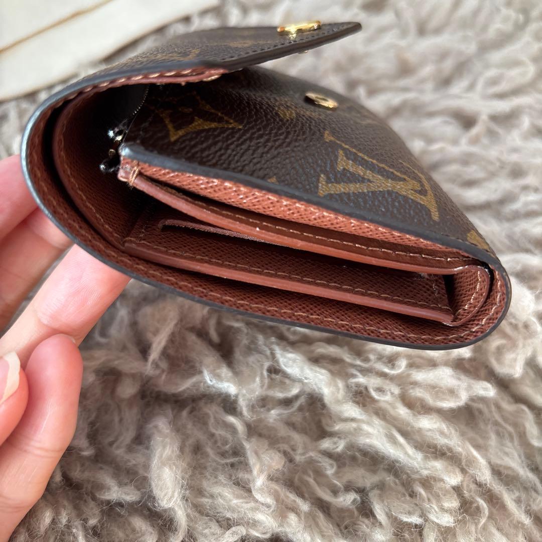 Louis Vuitton 三つ折り財布 ブラウン イニシャル入り K,K