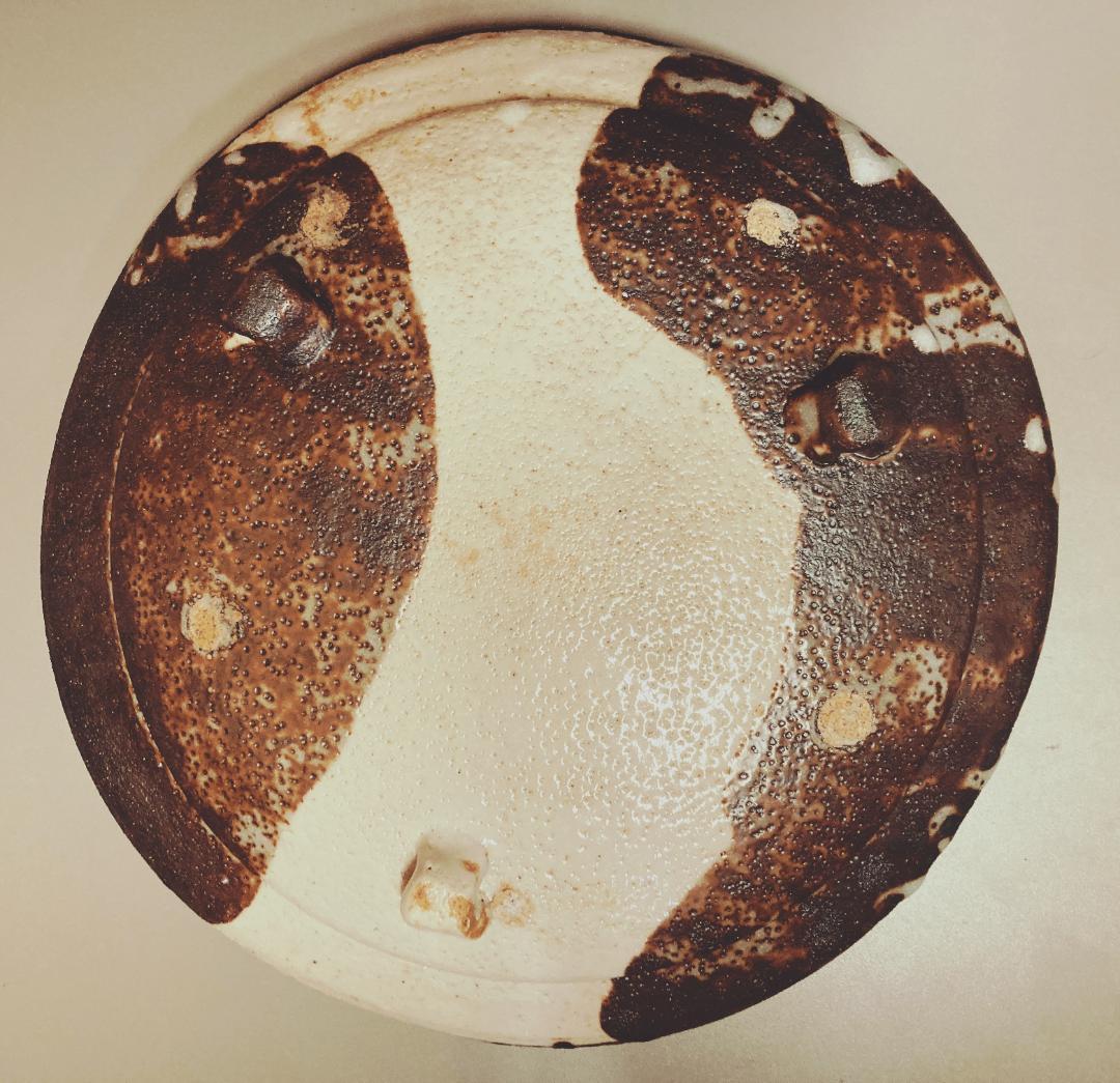 鼠志野 鉢 道正造 / 山崎道正 共箱・共布