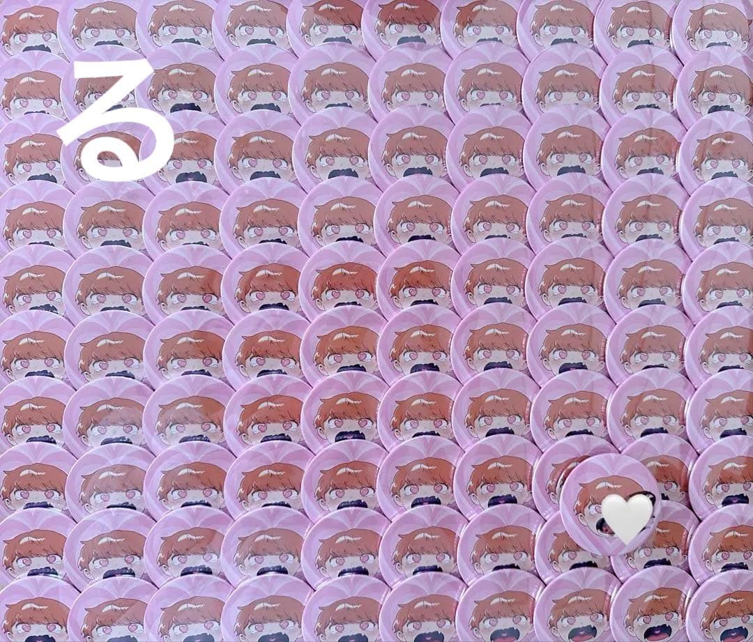 めいちゃん 缶バッジ 99個 サイン入り1個