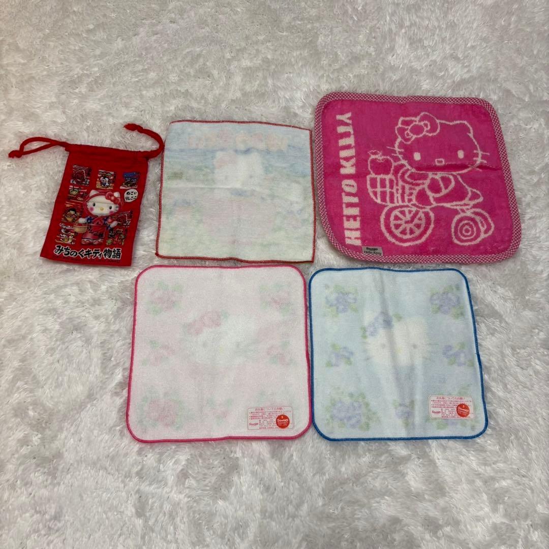 ハローキティ セット ぬいぐるみ ご当地 ハンカチ 時間割表 砂時計 巾着
