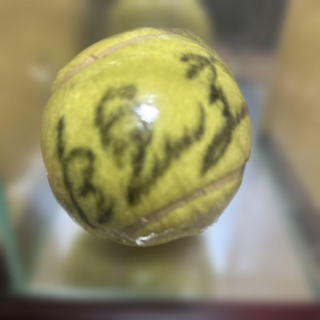 男子プロテニス　錦織圭　全盛期　直筆サインボール　Wilson テニスボール