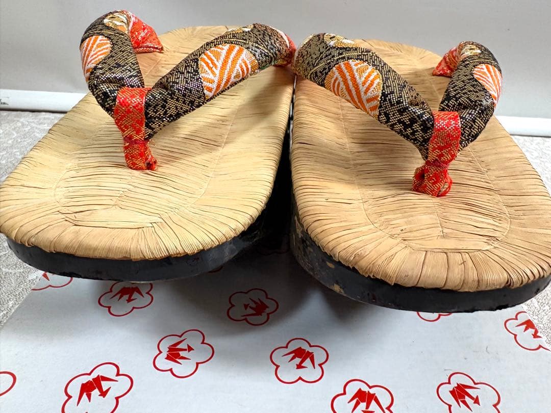 七五三　20㎝　ぽっくり　こっぽり本畳　黒漆塗り　鶴の図　鈴の音可愛い