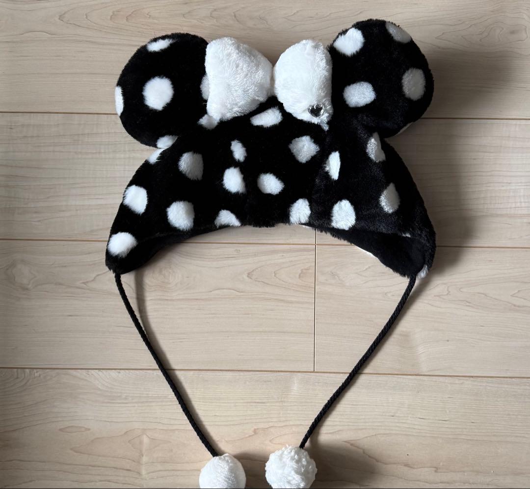 ディズニー ミニー リボン ドット 水玉模様 帽子 ファンキャップ 58cm