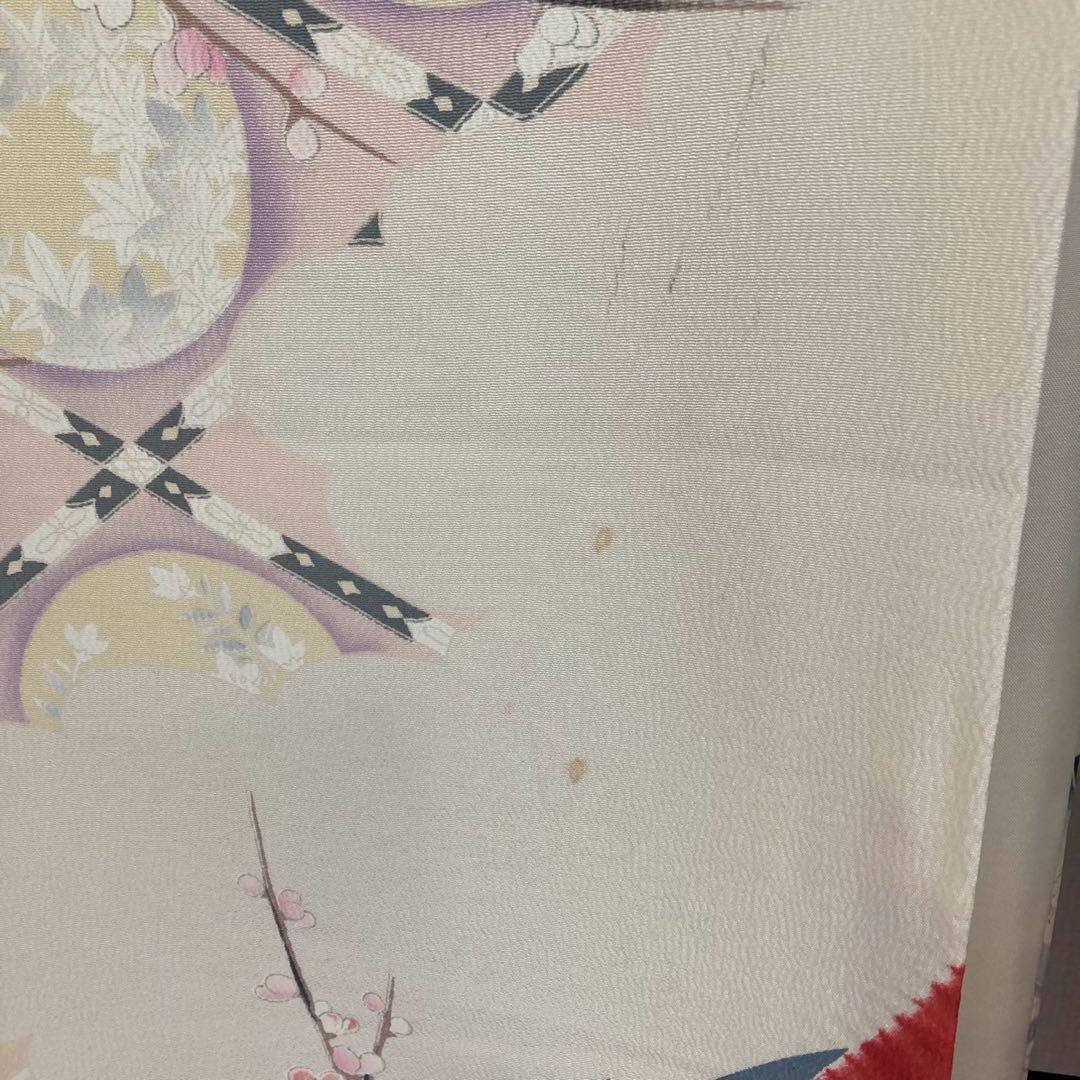 振袖 流れるデザイン 雲取 乱菊 金彩 正絹 広衿 袷 着物 U-4970