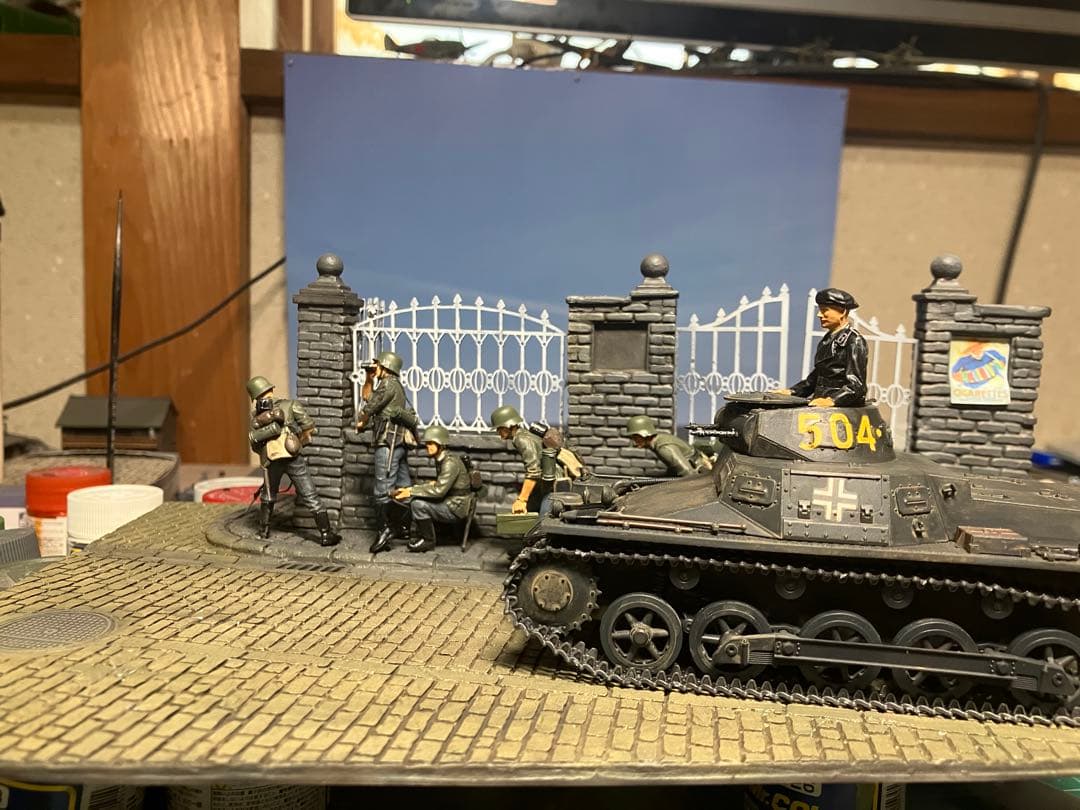 完成品 情景一号戦車のある景色