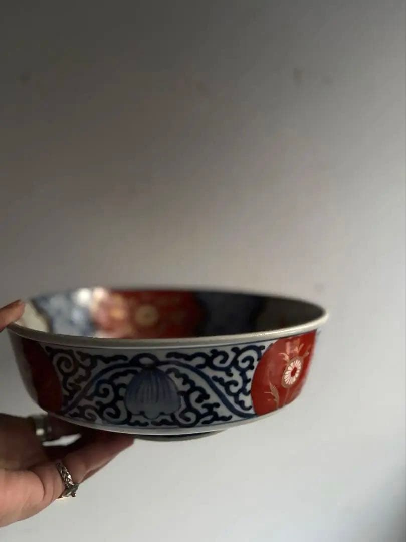 639 骨董 アンティーク 古伊万里 染付 豪華絢爛 色絵鉢 幕末 正月 おせち