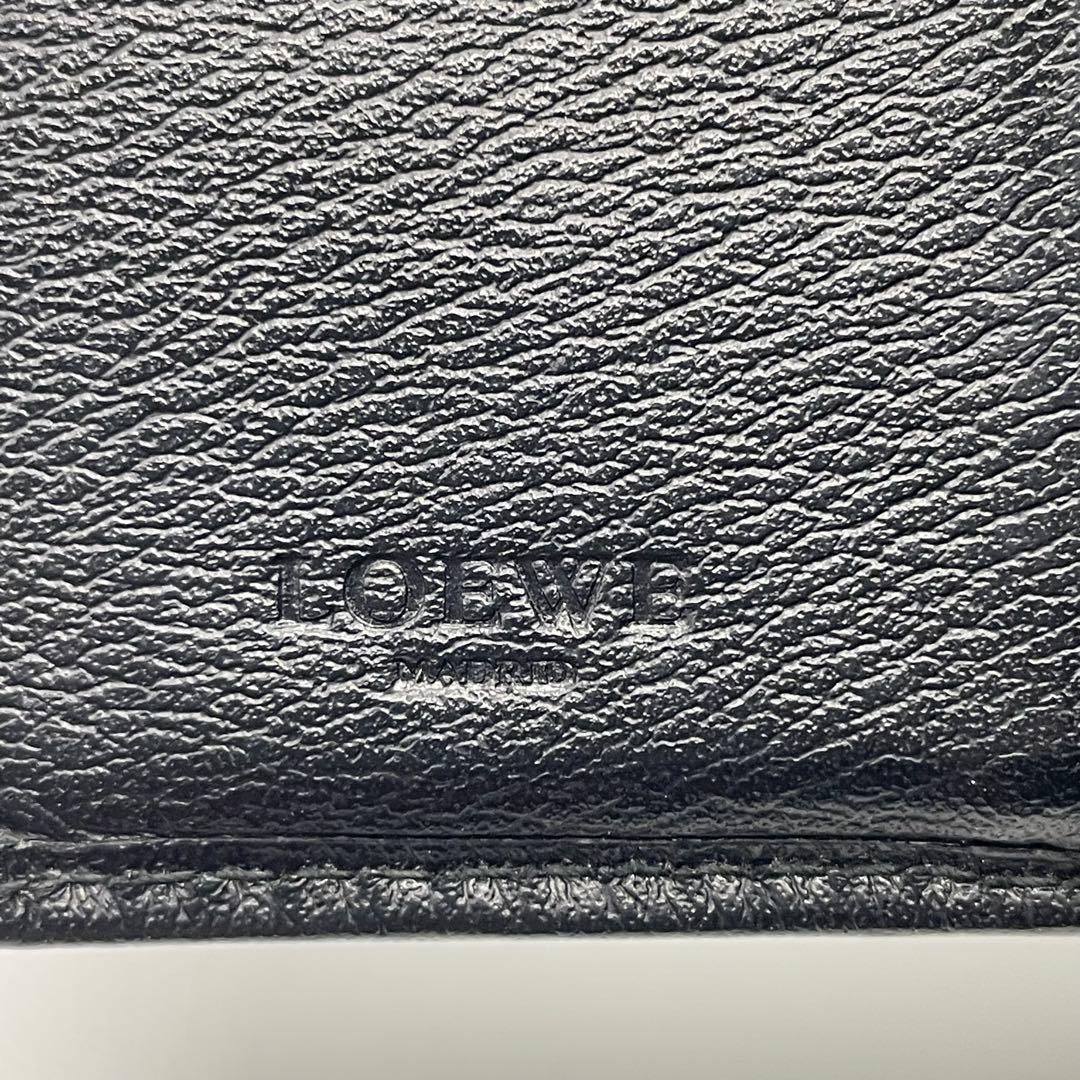 【良品】 LOEWE ロエベ アナグラム レザー 折り財布