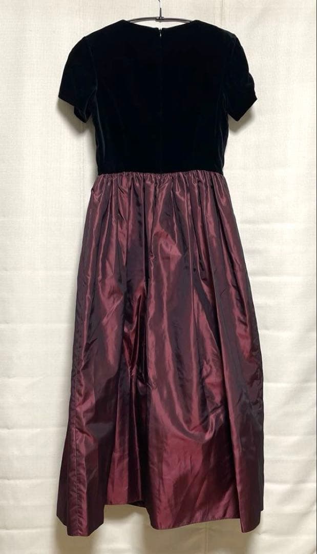 【ドレス】黒×ボルドー ドレス【13号】
