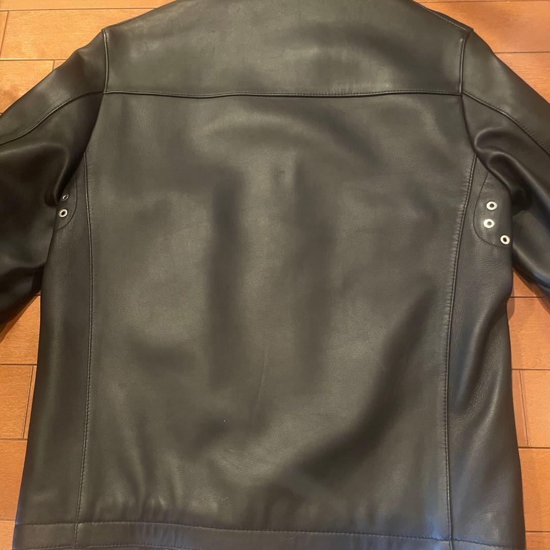 Montosh London ブラック シングルライダースジャケット　38