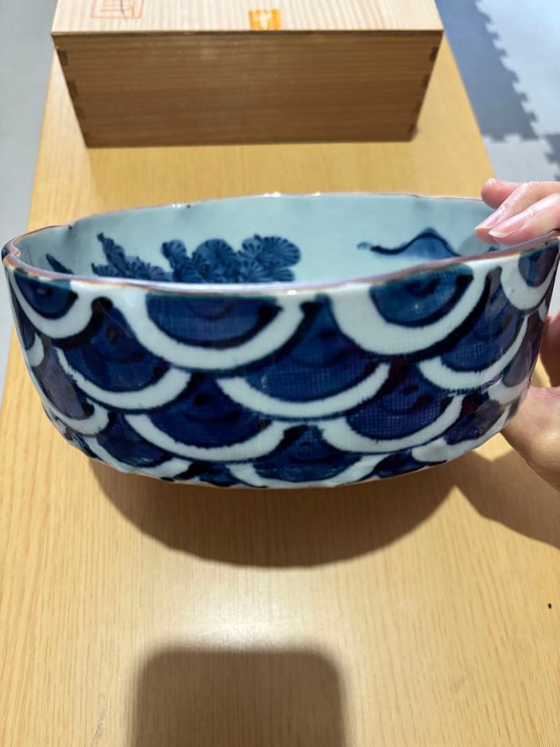 有田焼　丈右衛門　山水絵　③菓子鉢