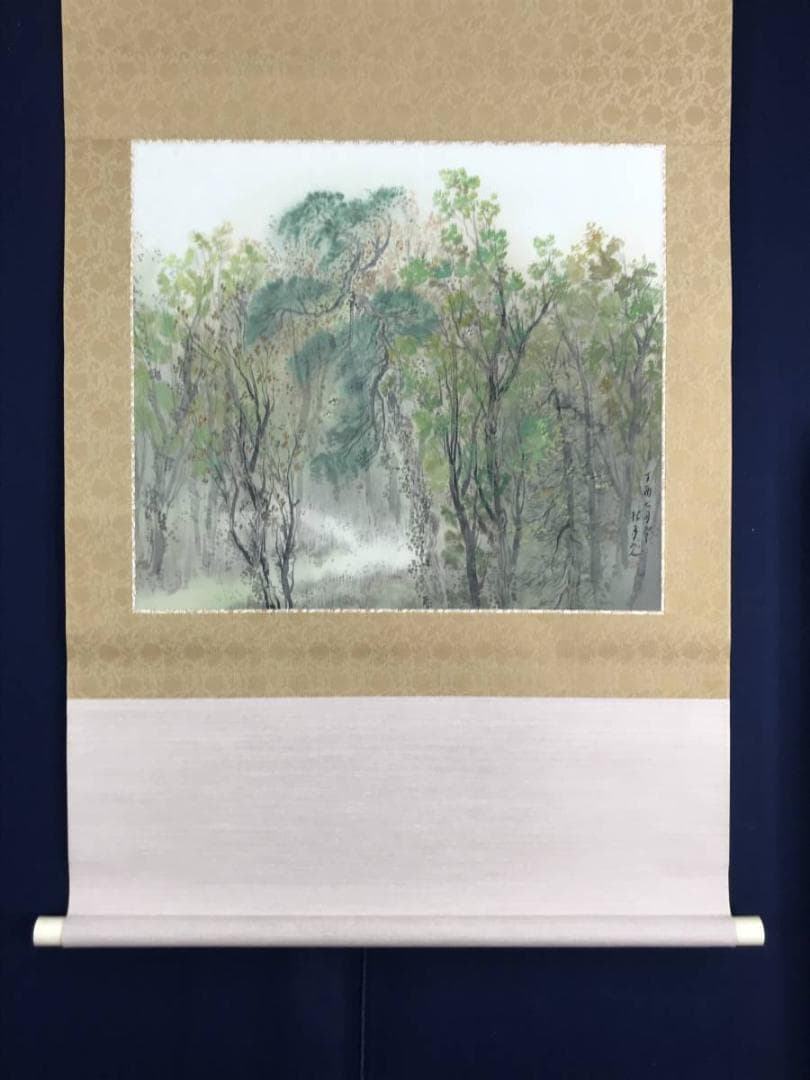 【複製】松林桂月/秋山小禽図/工芸品/掛軸/名家伝来/AB-880