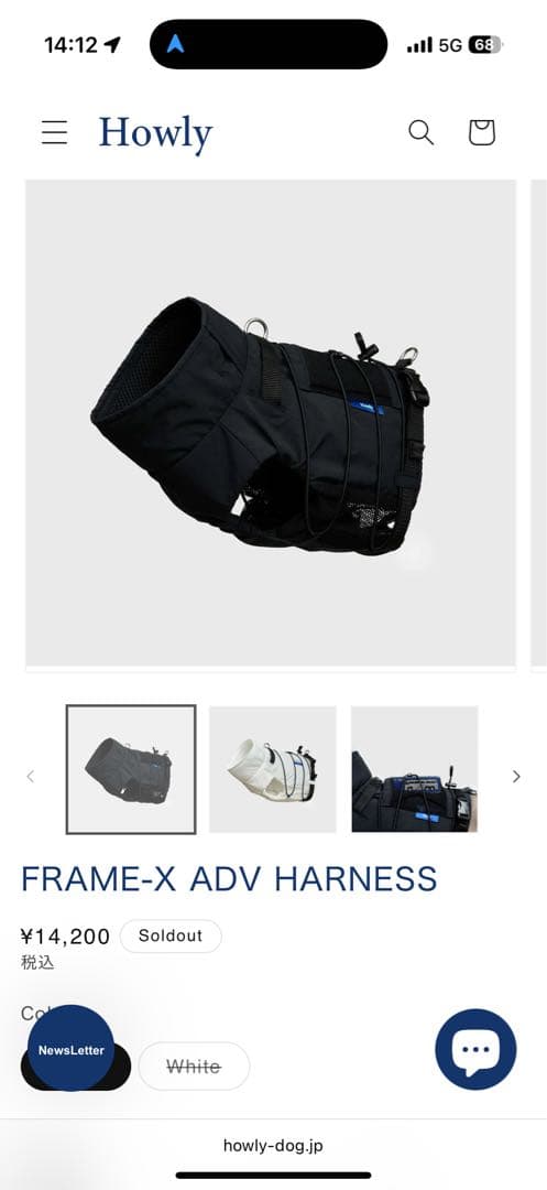 【Mサイズ黒】 試着のみHowly FRAME-X ADV HARNESS