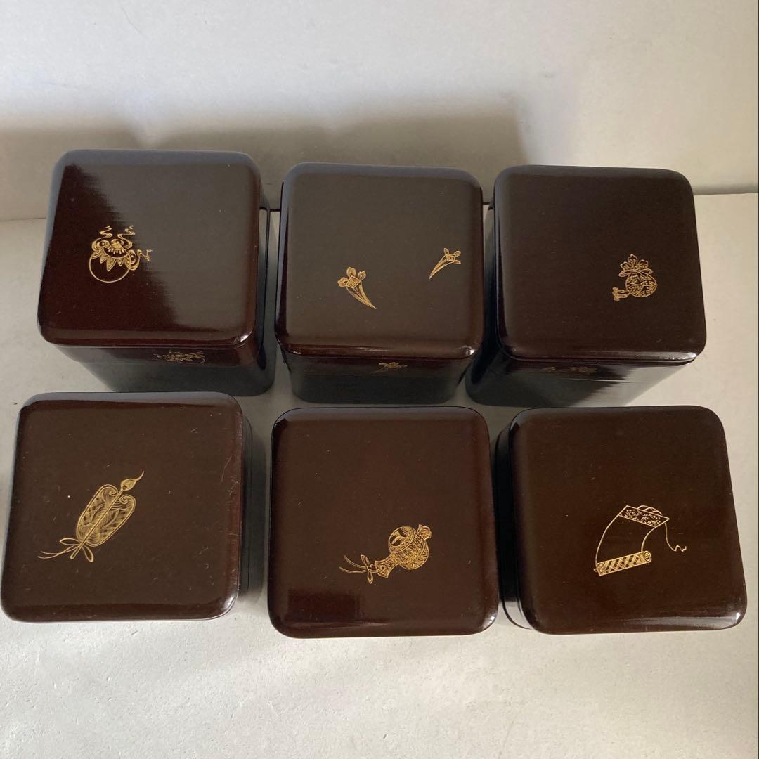 重箱 6個揃 塗り 江戸時代後期 天保 希少品