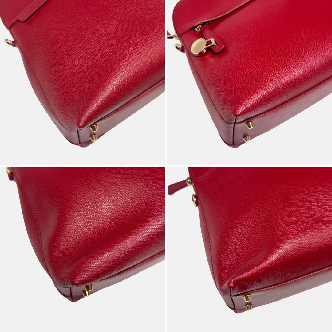 極美品✨ フルラ　パイパー　2way ショルダーバッグ　トートバッグ　赤系