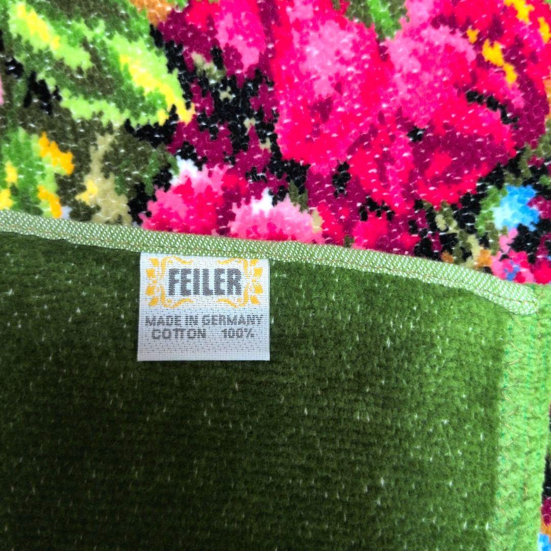 【新品・未使用】FEILER マルチカバー 花柄 75x75cm