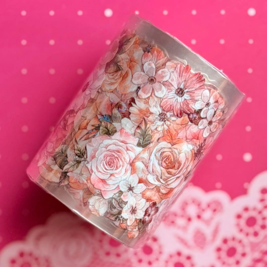 贝壳光 九里香 ダイカット加工 6cm×5m 海外マスキングテープ　海外マステ