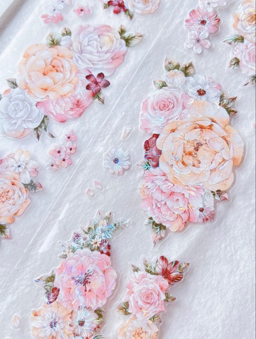 贝壳光 九里香 ダイカット加工 6cm×5m 海外マスキングテープ　海外マステ