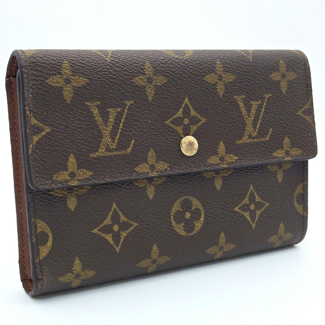 ルイヴィトン ポルトトレゾール エテュイパピエ モノグラム 折り財布 パスポート