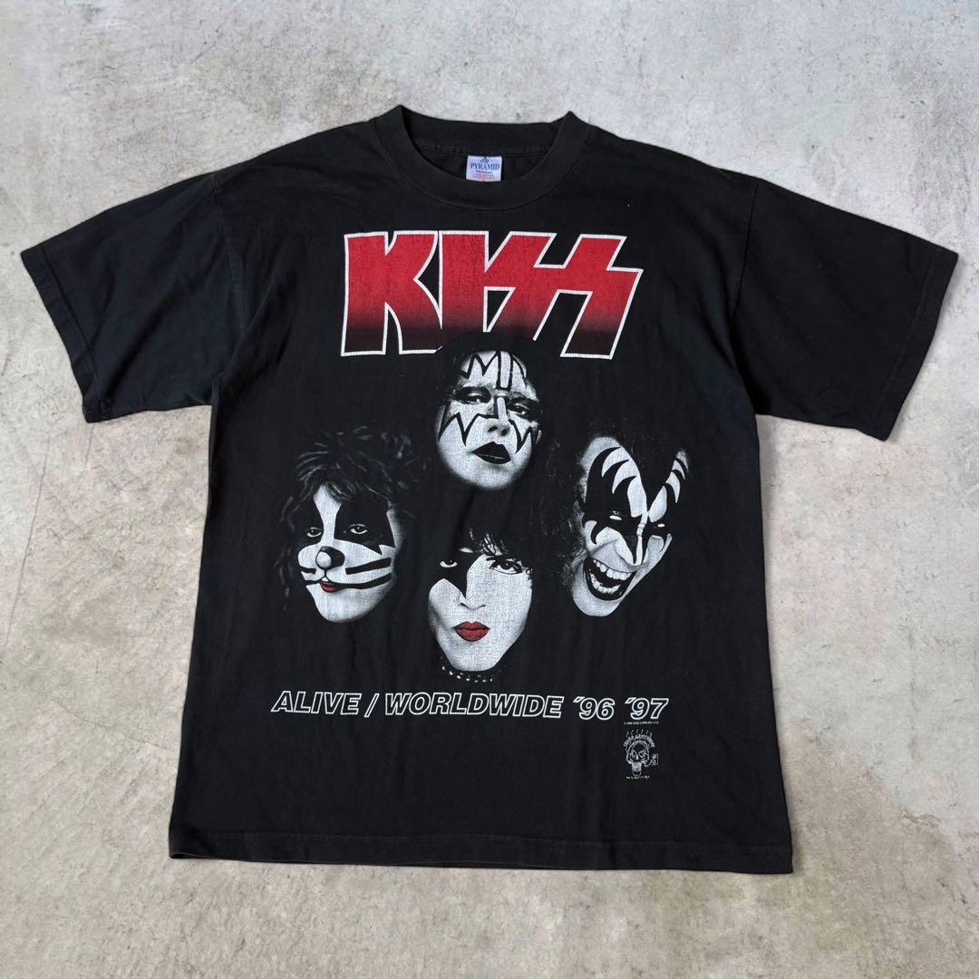 90s ロゼ着用 KISS キス ツアー 両面 Tシャツ バンド