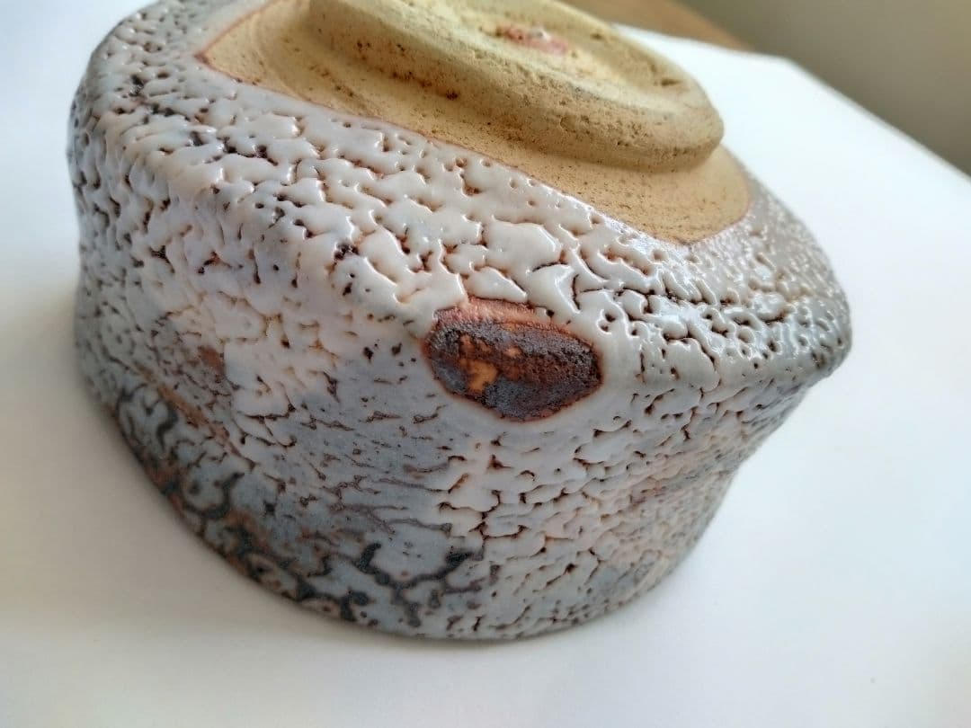 加藤健二　陶求庵　鼠志野茶碗　茶道具　抹茶碗