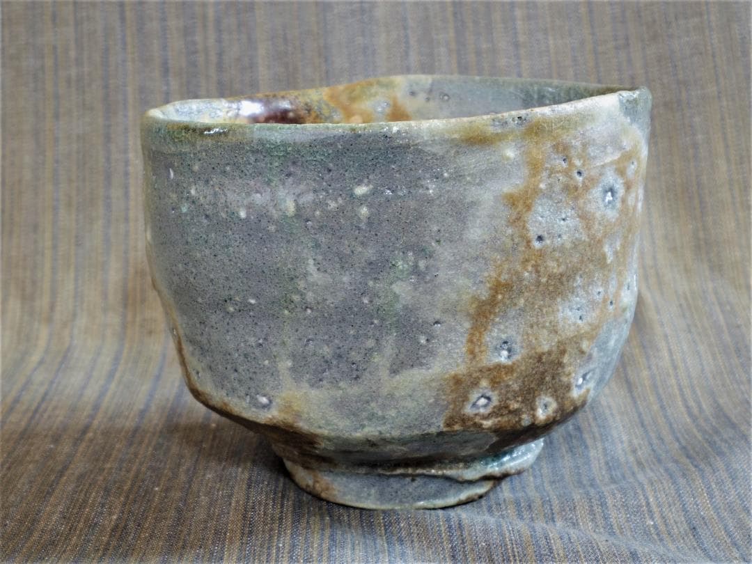 入手困難★ジェフ・シャピロ【師：伊勢崎淳】焼き締め茶碗★個展作★ニューヨーク