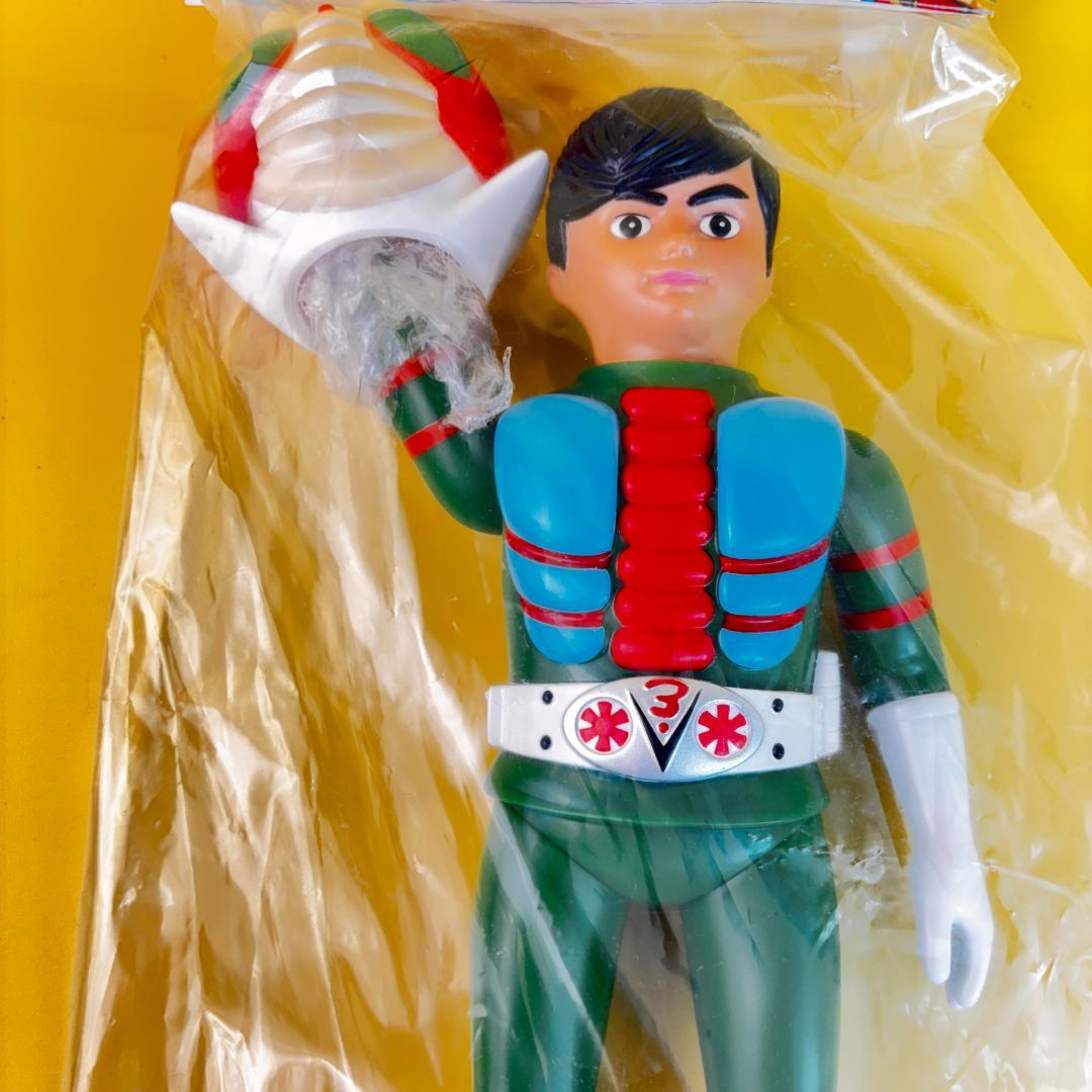 仮面ライダーV3　面取れ　当時物風　ソフビ