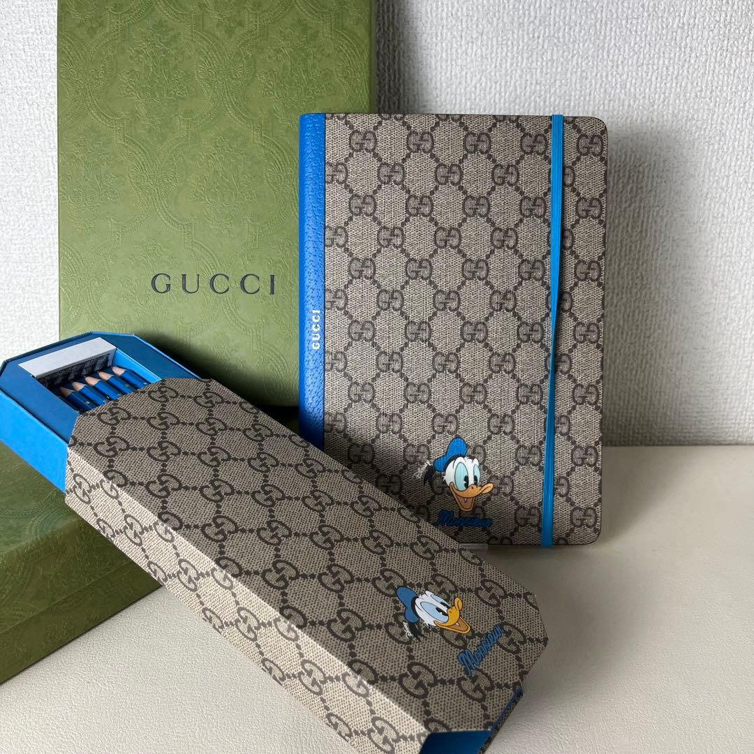 2点セット　新品未使用　GUCCI ノート　鉛筆　ディズニー　ドナルドダック
