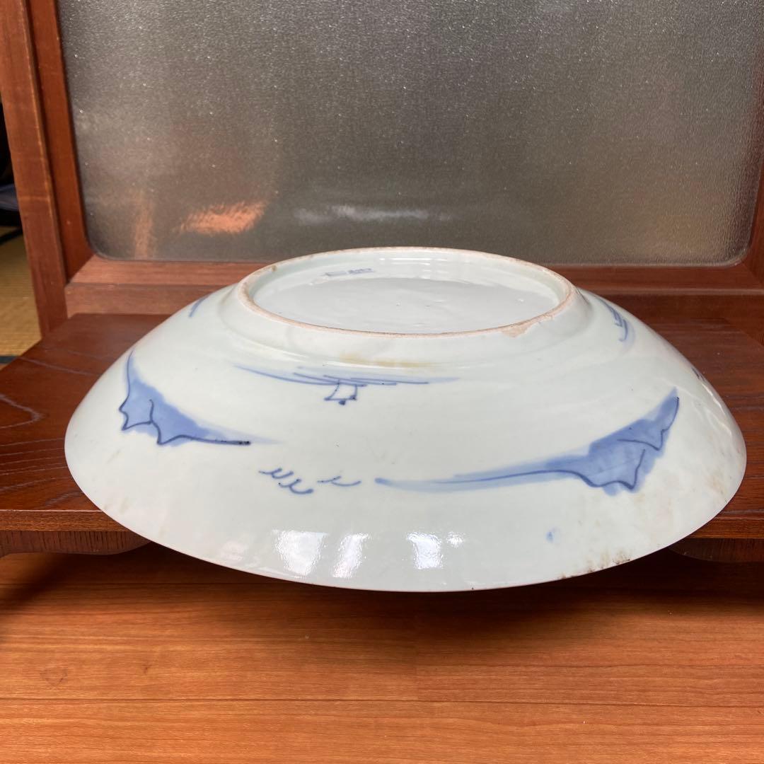 古伊万里染付風景図大皿