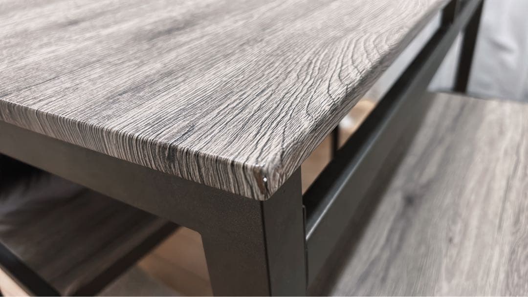 ダイニングテーブルセット イス2脚 ベンチ 幅110cm