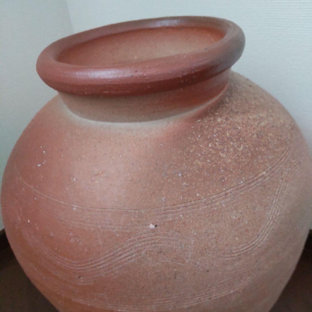キレイな　中壺　備前焼　28