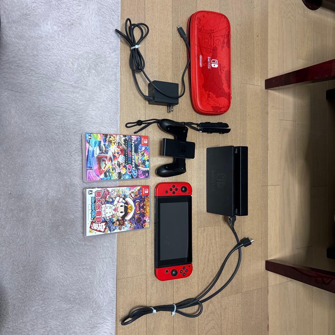 あ*、様 Nintendo Switch 赤 本体 ゲームソフト2本付き