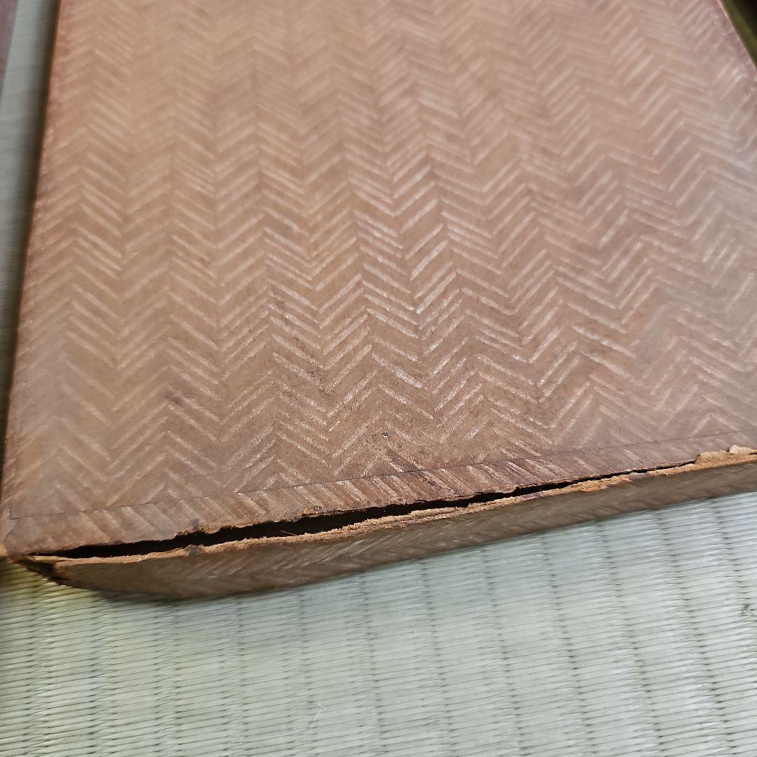 昭和レトロ/1950年代物】漆塗りお盆 天然木製品トレー 茶色 前菜盆3客セット