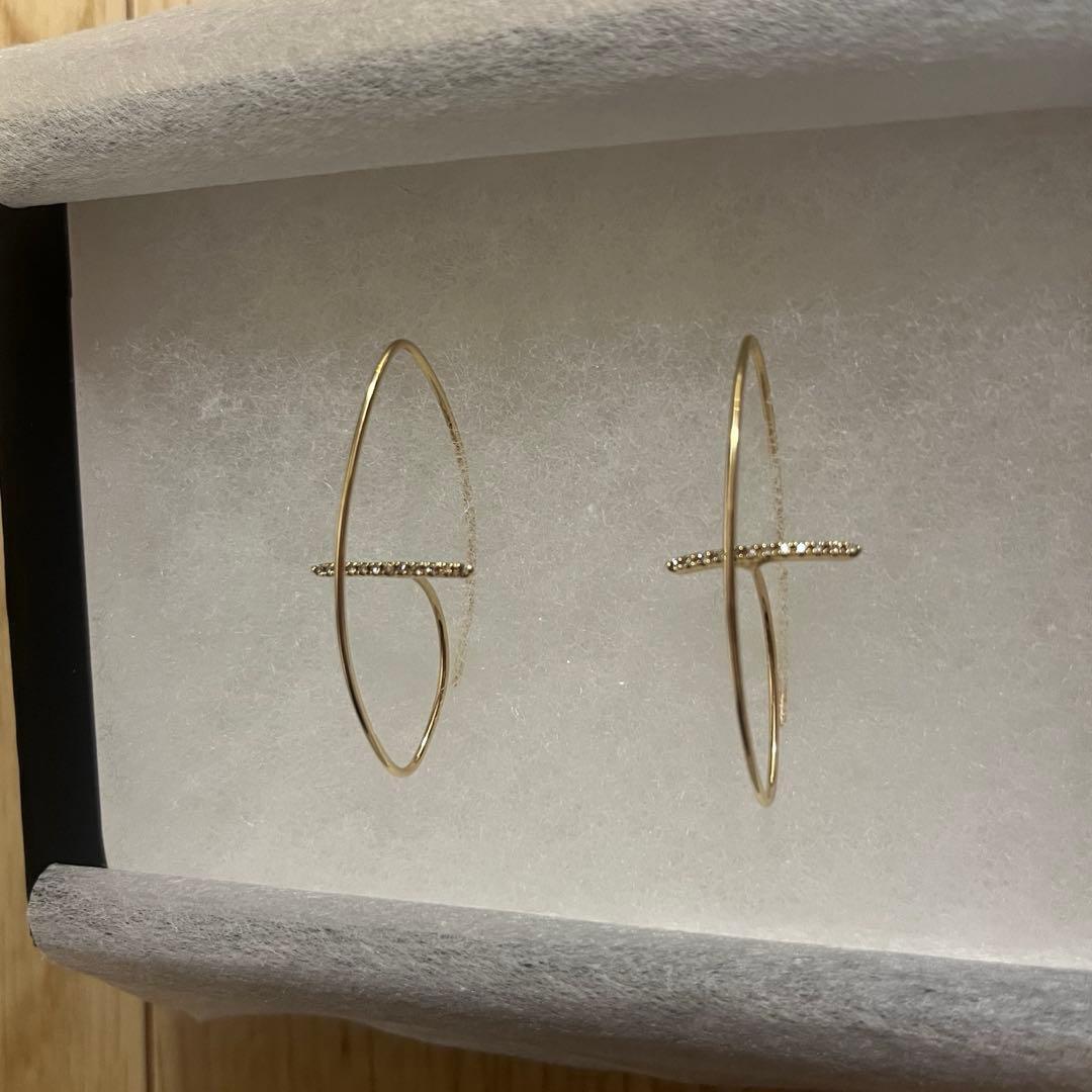 【Hirotaka】ダイヤモンドフローティングピアス★M