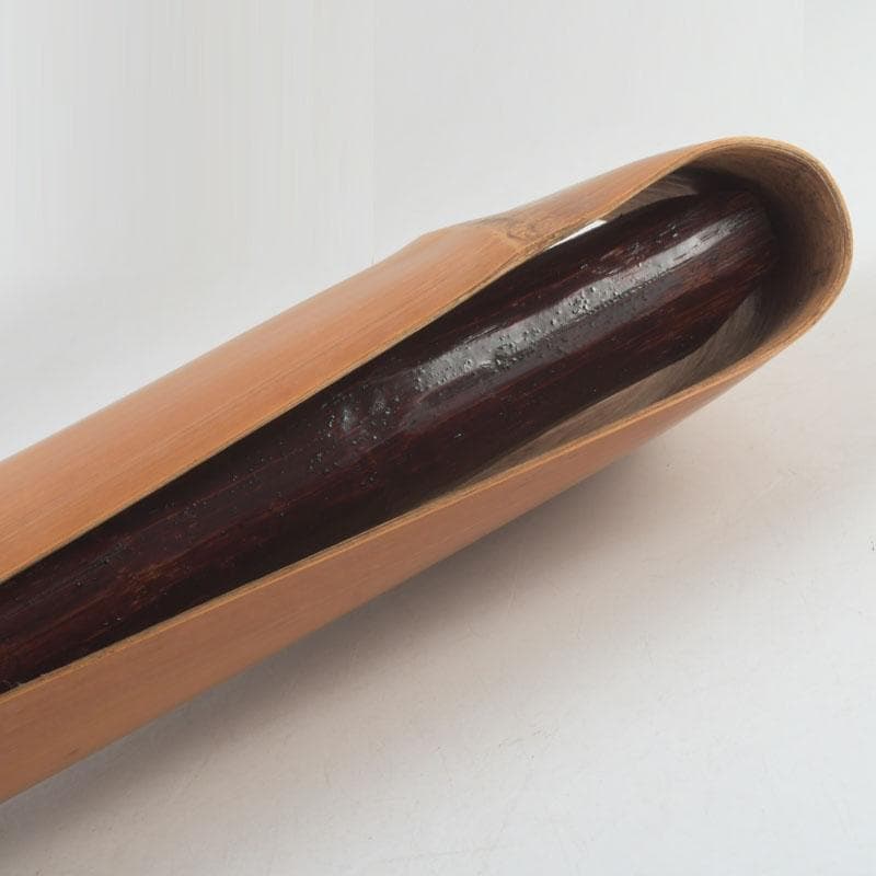 茶道具　石山旭波作　巾広長篭　花入　花篭　共箱　V　9719