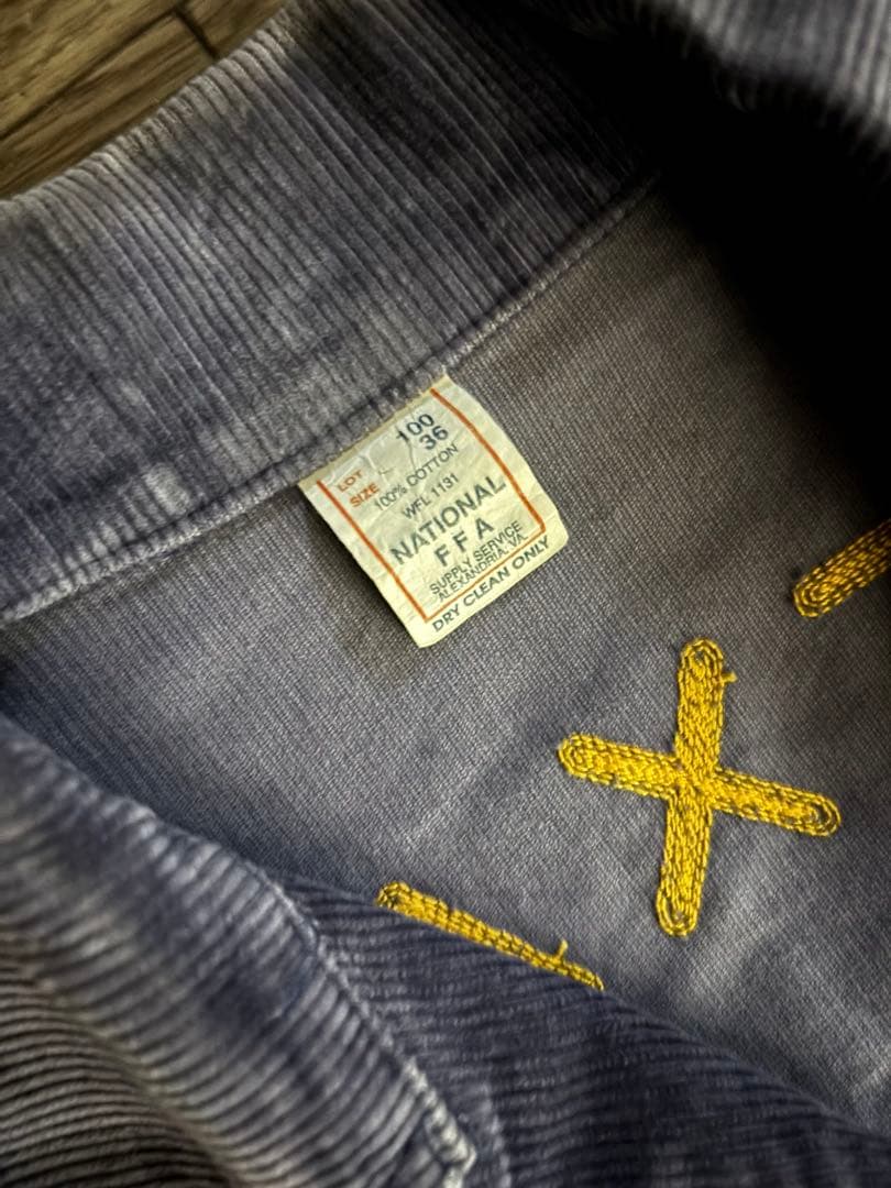 【極上フェード】 70s ~【ナス紺】 FFA ジャケット 　lot100-36